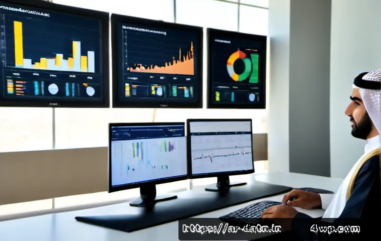 실시간 데이터 분석을 위한 프레임워크 비교 - Photorealistic modern data operations room in a Gulf-region technology company, Arab data analyst in...